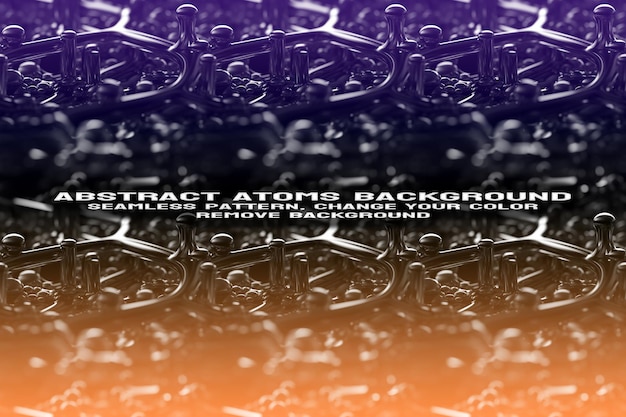 Abstract Background testurizzato con formato PSD di molecole e atomi modificabili