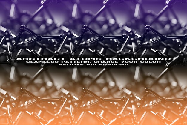Abstract Background testurizzato con formato PSD di molecole e atomi modificabili