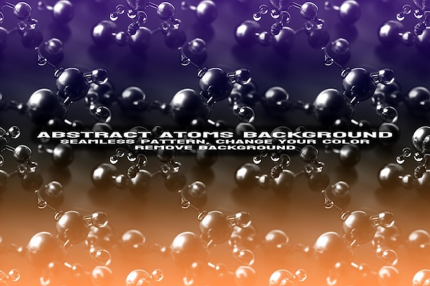Abstract Background testurizzato con formato PSD di molecole e atomi modificabili