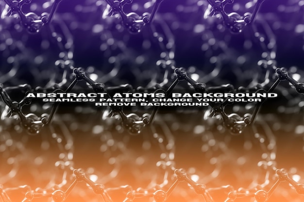 Abstract Background testurizzato con formato PSD di molecole e atomi modificabili