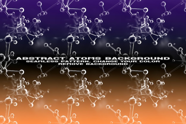 Abstract Background texturizado com molécula editável e padrão de átomo em formato PSD