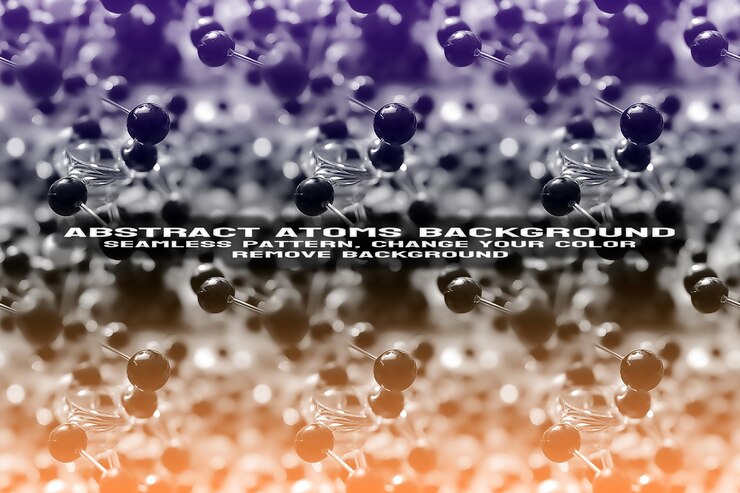 PSD abstract background texturizado com molécula editável e padrão de átomo em formato psd