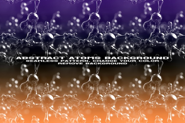 Abstract Background texturizado com molécula editável e padrão de átomo em formato PSD