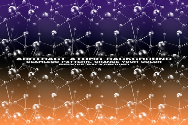 PSD abstract background texturizado com molécula editável e padrão de átomo em formato psd