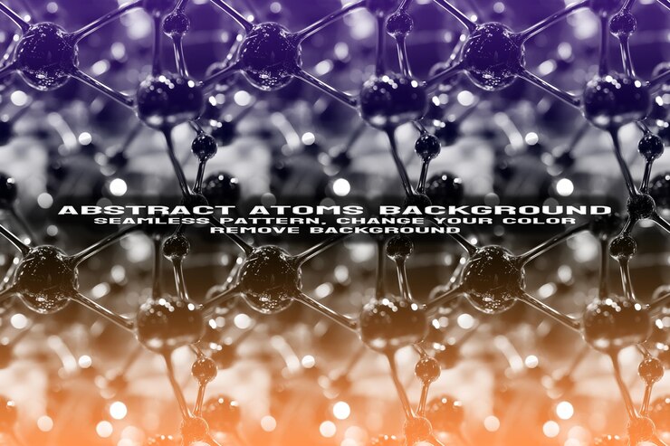 PSD abstract background texturizado com molécula editável e padrão de átomo em formato psd