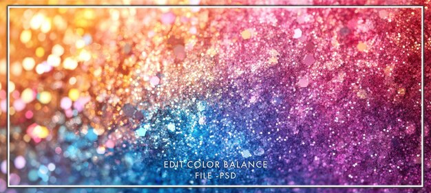 Abstract background with colorful glitter bokeh and sparkles