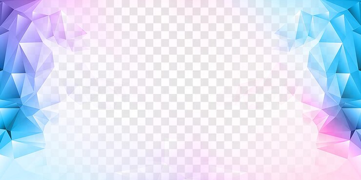 PSD abstract background with polygonal shapes in blue pink and transparent colors