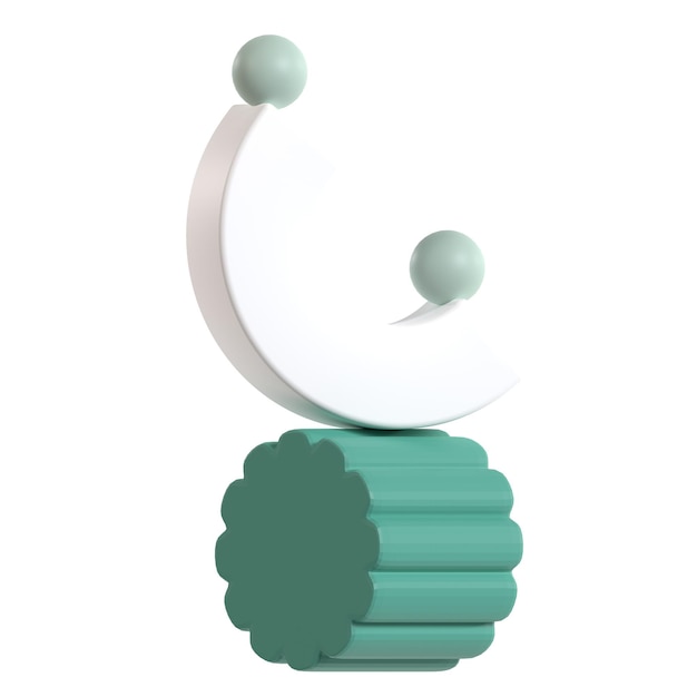Abstract Balancing geometric 3D Object