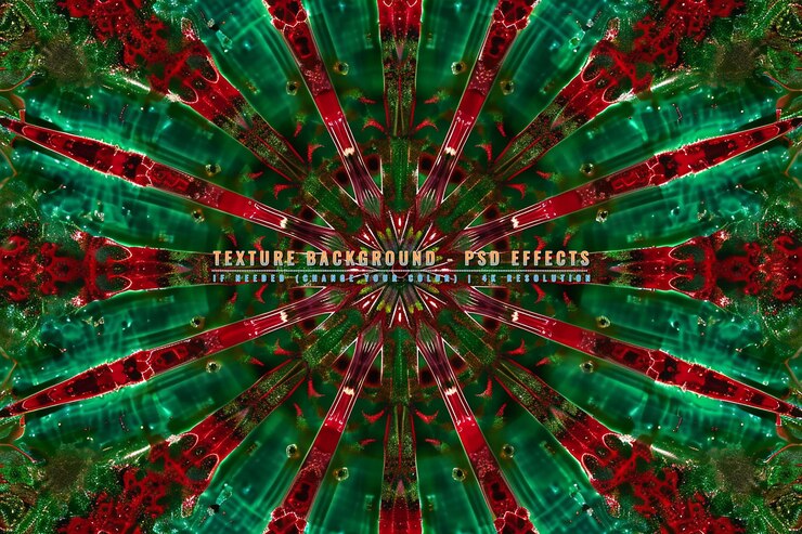 PSD abstract beautiful kaleidoscope on transparent background