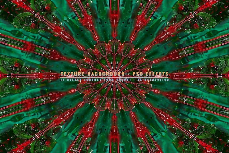PSD abstract beautiful kaleidoscope on transparent background