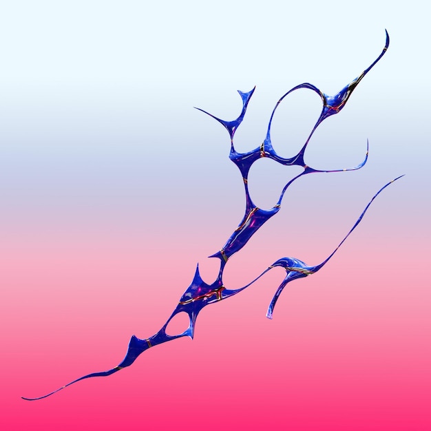 abstract biomorphic structure with gradient background