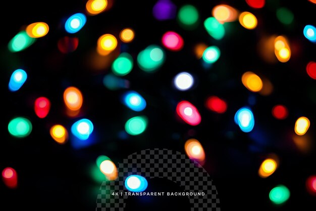 Abstract black background with bokeh of different colors