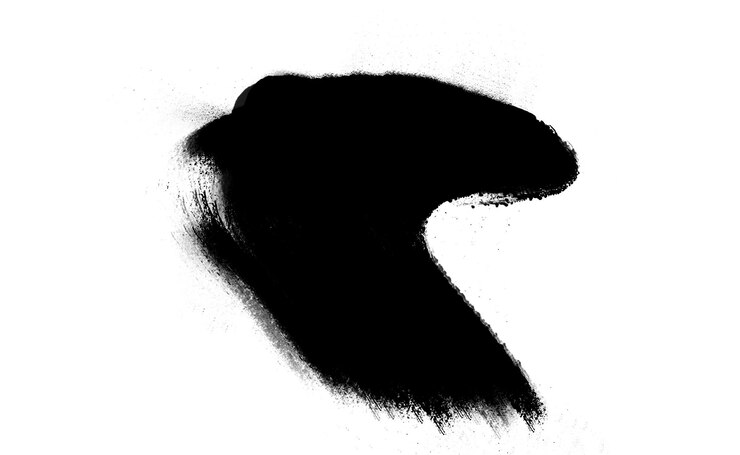 PSD abstract black brush stroke (tratto di pennello nero)