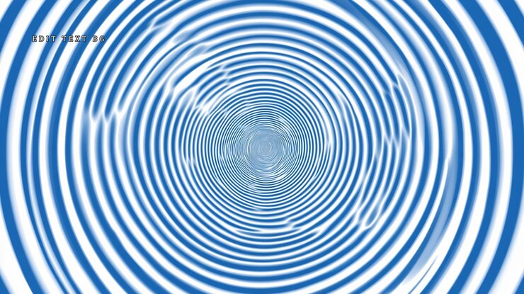 PSD abstract blue and white hypnotic spiral tunnel