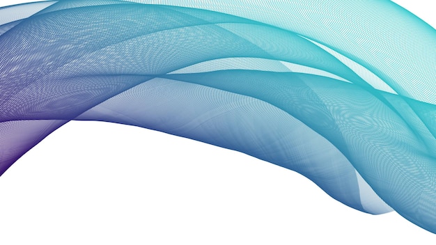 Abstract blue flowing wave lines