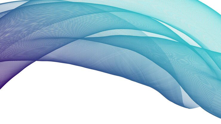 PSD abstract blue flowing wave lines