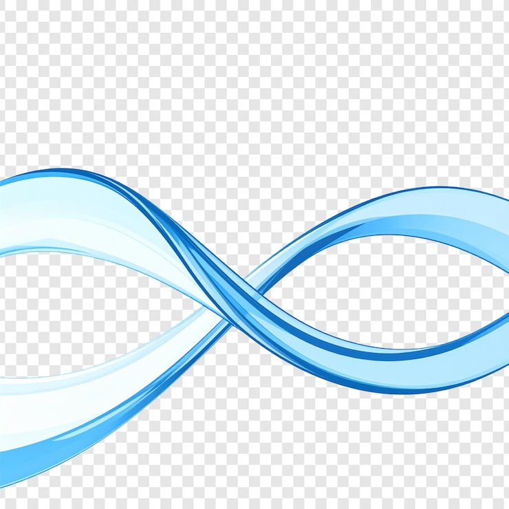 PSD abstract blue intertwined ribbon design