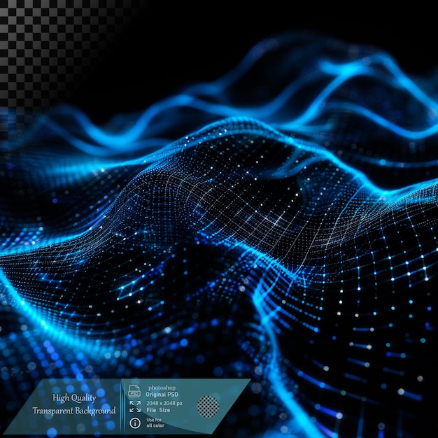 Abstract Blue Wave Background