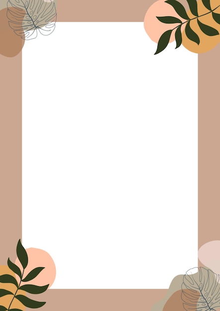 Abstract Blumenillustration Seitenrand