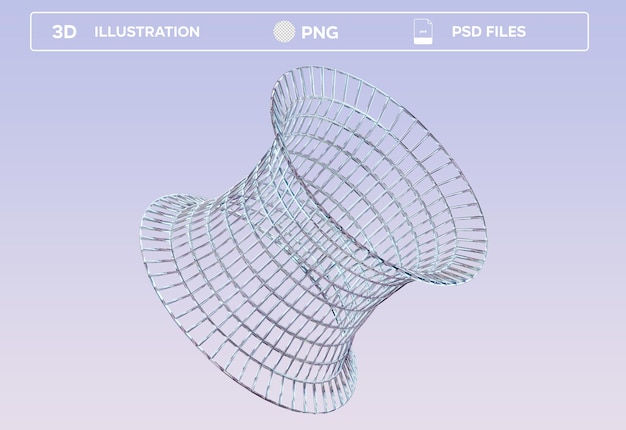 abstract chrome 3D illustration