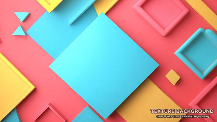 PSD abstract color papers geometry flat lay composition background