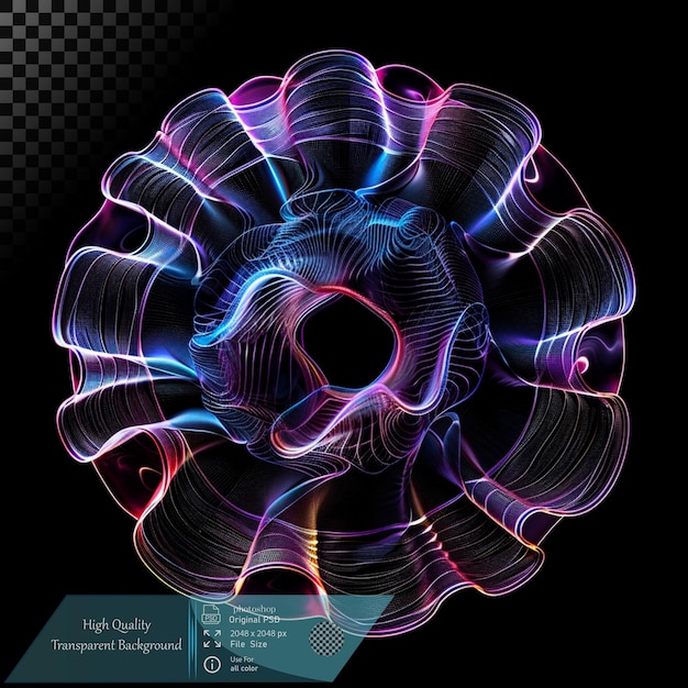 Abstract Colorful Energy Wave