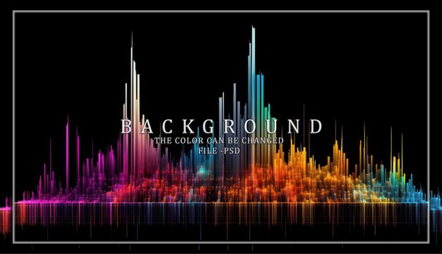 Abstract Colorful Skyline with Gradient Towers