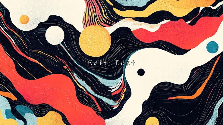 PSD abstract colorful swirls and organic shapes