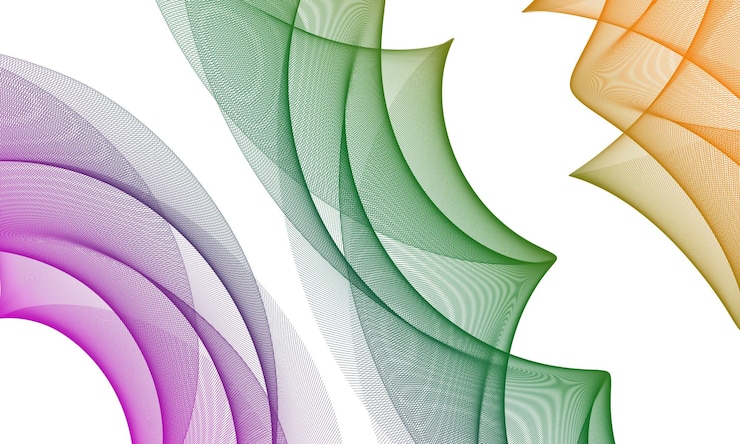 PSD abstract colorful wave forms
