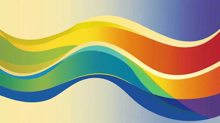 PSD abstract colorful wavy stripes background