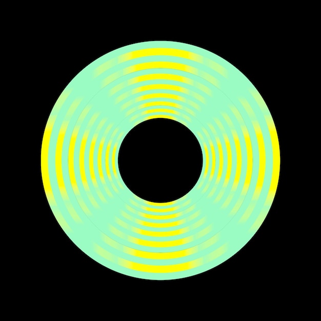 Abstract concentric wave pattern in vibrant colors