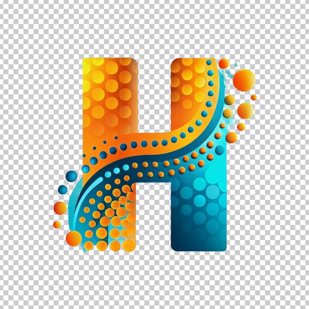 abstract creative dots logotipo letra h