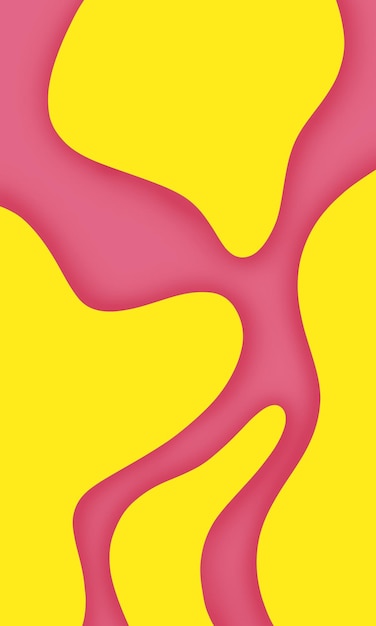 abstract curved pink yellow background