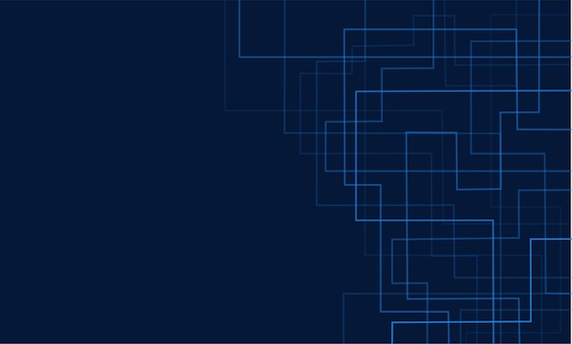 Abstract Dark Blue Square Background with Modern Geometric Lines