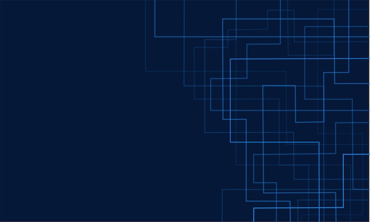PSD abstract dark blue square background with modern geometric lines