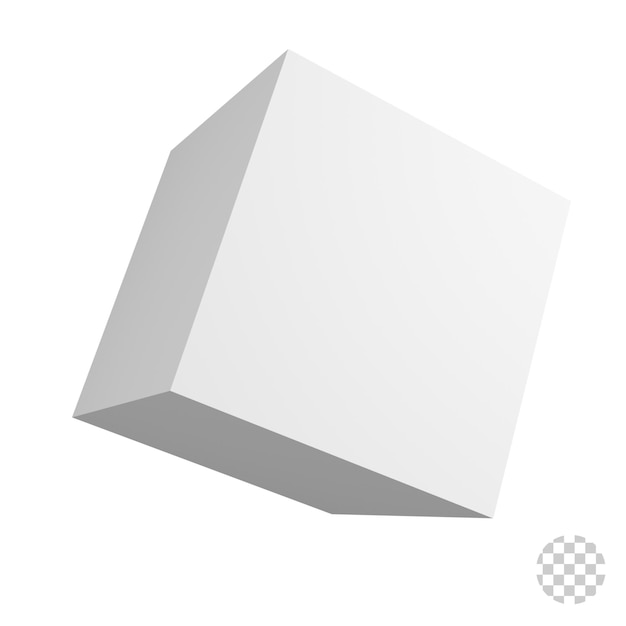 Abstract del cubo bianco semplice 3D