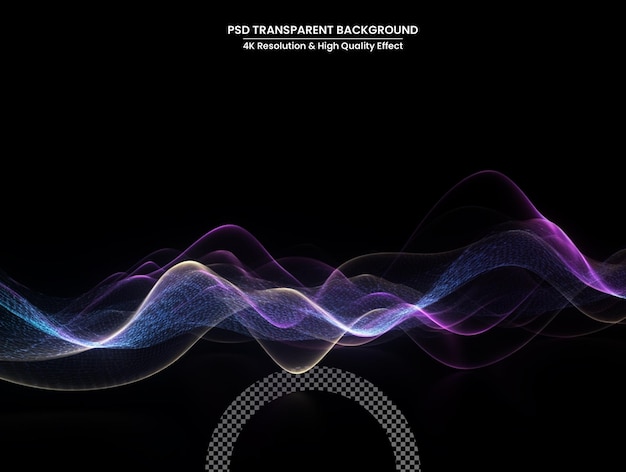 abstract design on a black background in the style of flowing lines dark colourful and futuristic chromatic waves