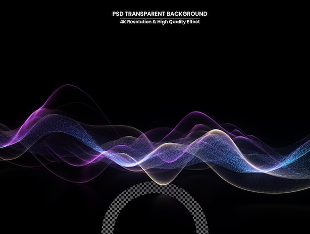 abstract design on a black background in the style of flowing lines dark colourful and futuristic chromatic waves