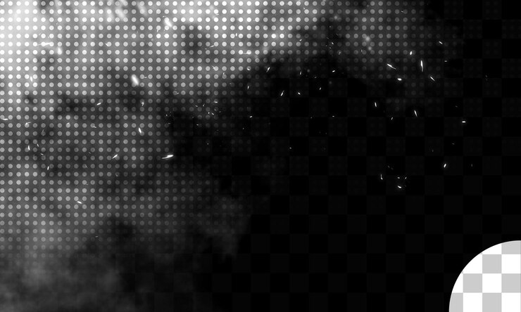 PSD abstract dot smoke or fog on transparent background