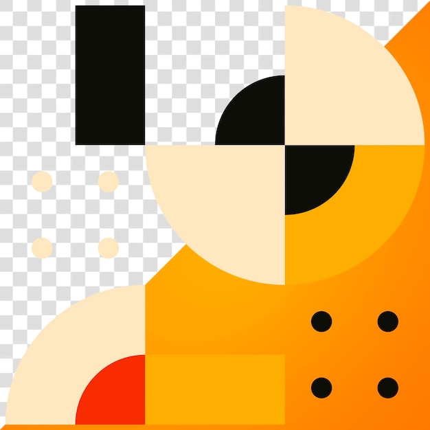 abstract element png bauhaus inspired flat design set