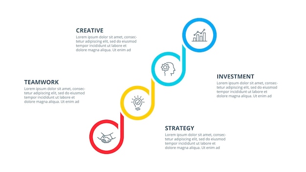 abstract elements of graph, diagram with 4 steps. creative concept for infographic.