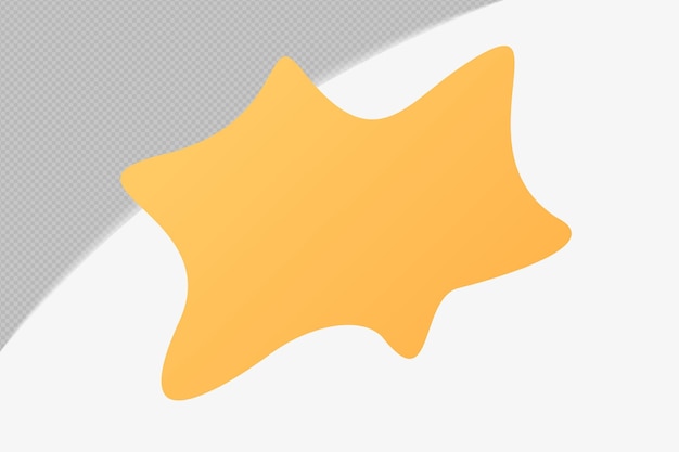 Abstract Form durchsichtiges Element mit gelber weicher Farbe Vorlage psd png Design