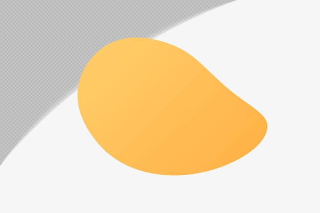 Abstract Form durchsichtiges Element mit gelber weicher Farbe Vorlage psd png Design