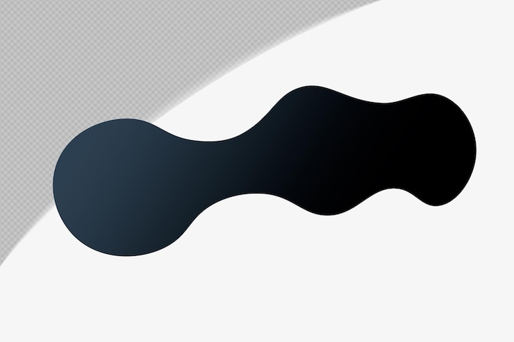 PSD abstract form durchsichtiges gradientenelement mit schwarzer mitternachtsmirage farbvorlage psd png design