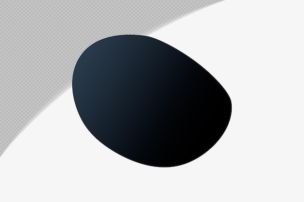 Abstract Form durchsichtiges Gradientenelement mit schwarzer Mitternachtsmirage Farbvorlage psd png Design