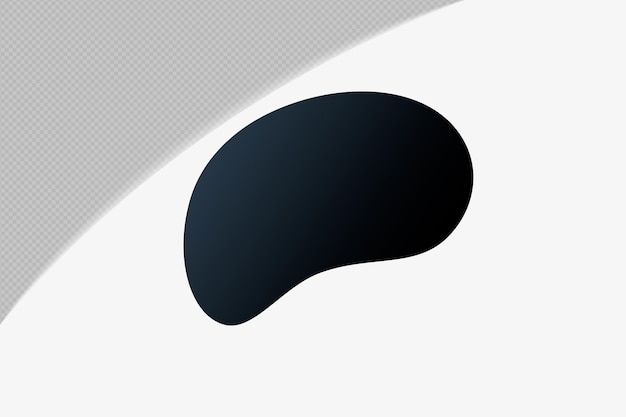 Abstract Form durchsichtiges Gradientenelement mit schwarzer Mitternachtsmirage Farbvorlage psd png Design