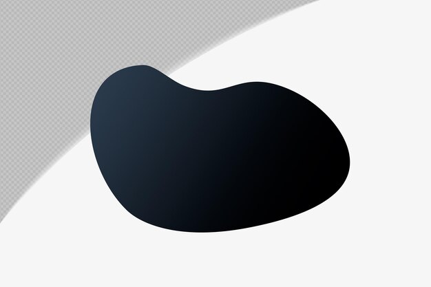 Abstract Form durchsichtiges Gradientenelement mit schwarzer Mitternachtsmirage Farbvorlage psd png Design