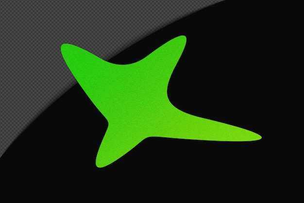 Abstract Form durchsichtiges körniges Gradientenelement mit Neongrün Farbvorlage psd png Design