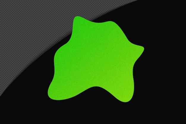 Abstract Form durchsichtiges körniges Gradientenelement mit Neongrün Farbvorlage psd png Design