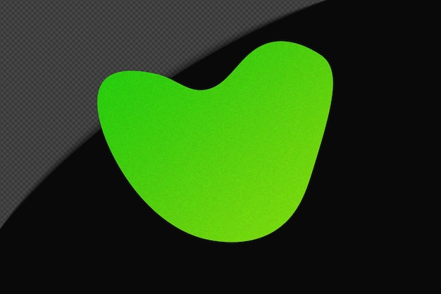 Abstract Form durchsichtiges körniges Gradientenelement mit Neongrün Farbvorlage psd png Design